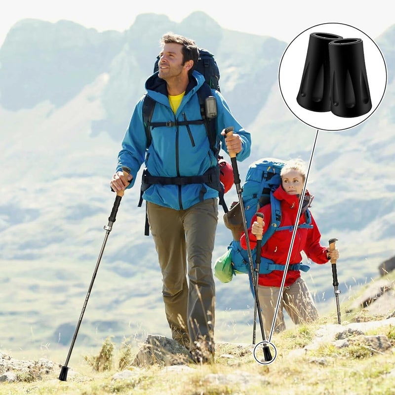 Inscool 6Pcs Replacement Cane Tips - Walking Sticks Accessories, Fit Most Trekking & Hiking Poles - Image 5
